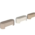 Beige Upholstered Sofa Bench With Modern Cylindrical Legs And Comfortable Design