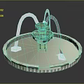 Garden Ornament Circular Fountain With Multi Tiered Design And White Water Streams