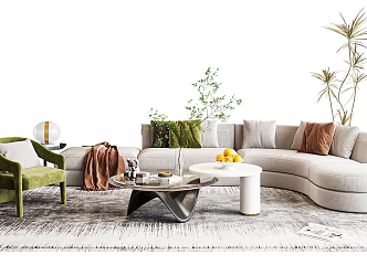 Modern Sofa Coffee Table Combination Sofa Coffee Table 3d model