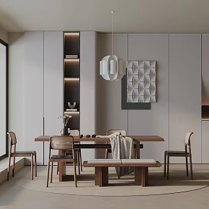 Modern table combination 3d model