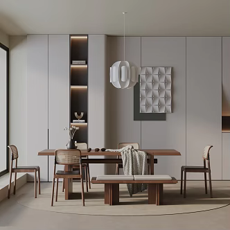 Modern table combination 3d model