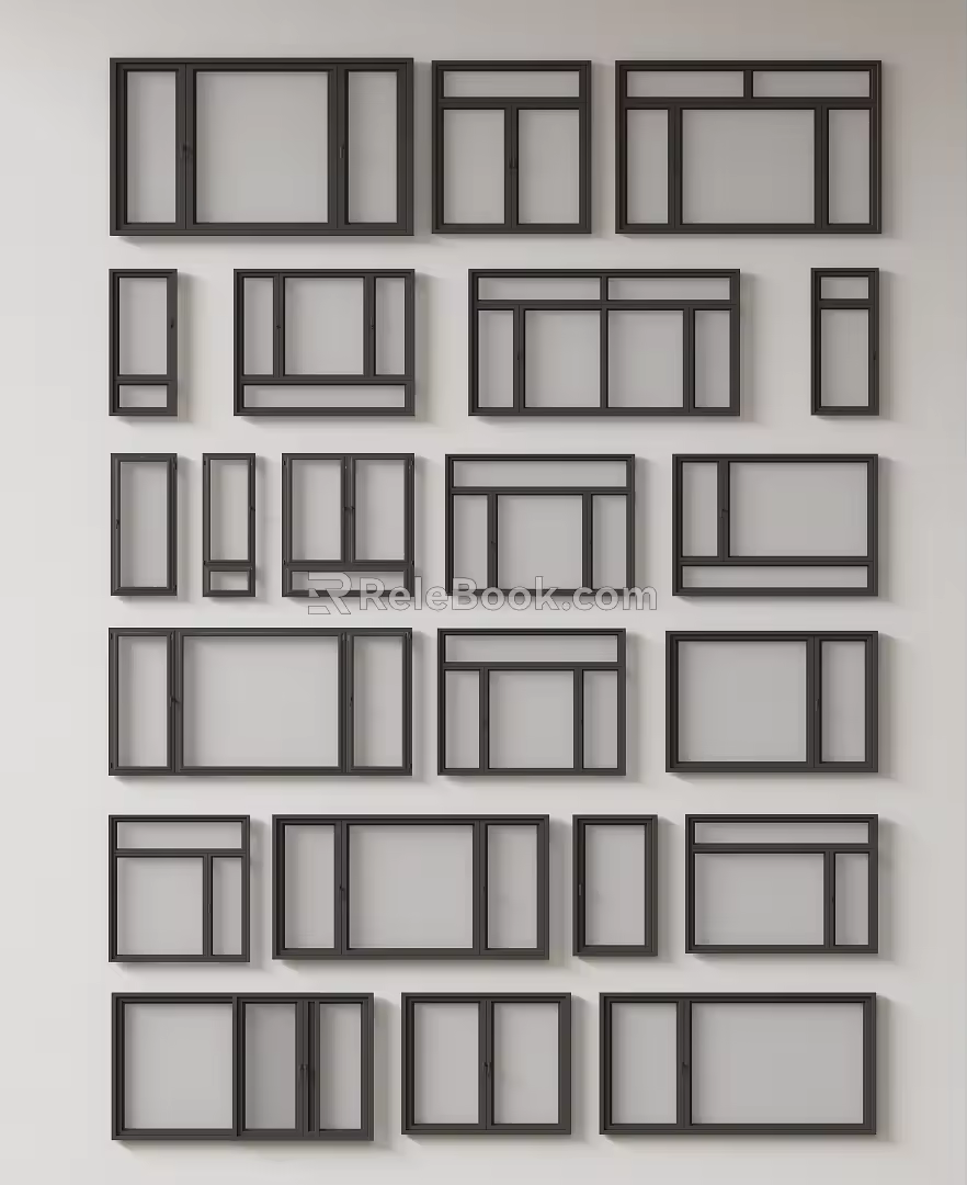Modern windows combination windows glass windows floor-to-ceiling windows balcony windows bay windows bedroom windows sliding windows casement windows doors and windows 3d model