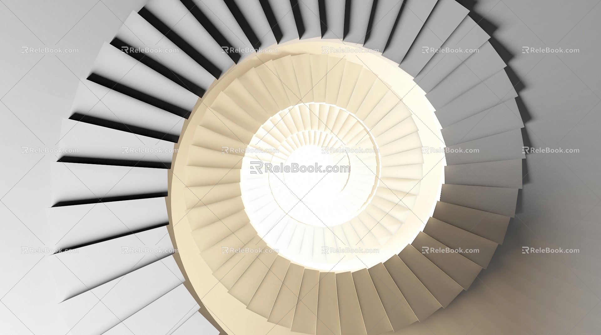 Modern staircase spiral staircase enterprise commercial 3d model