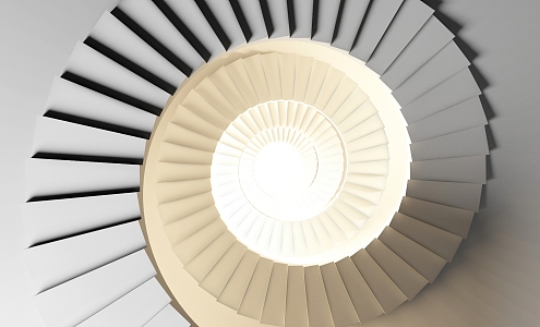 Modern staircase spiral staircase enterprise commercial 3d model