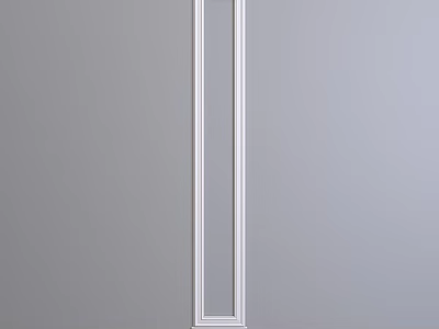 White Vertical Decorative Component With Sleek Frame And Smooth Surface Design 3d model