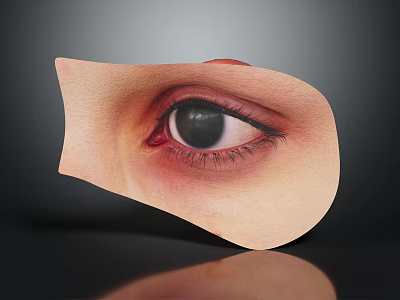 Human Eye Anatomical View With Eyelid Eyelashes And Eyeball Details 3d model