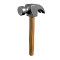 Durable Hardware Tool Hammer with Metal Head and Wooden Handle for DIY Projects