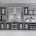 Light Green Kitchen Cabinets With Glass Doors And Decorative Countertop Interior