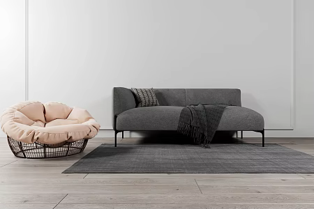 Modern Combination Sofa Lazy Sofa Bed 3d model