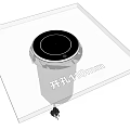 Transparent Acrylic Switch Panel With Modern Black Base And Sleek Design