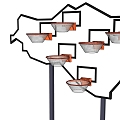 Sports ground Wolf court basketball stand basketball frame 3d model