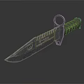 Tactical Knife Weapon With Sharp Metal Blade And Wooden Handle Design