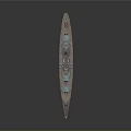 Detailed Historical Military Battleship With Turrets Deck Structures And 3D Model Design