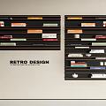 The Middle Ancient Minimalist Bookshelf Invisible Bookshelf Wall Hanging Bookshelf Books and Periodicals 3d model