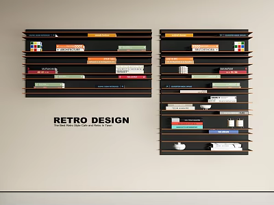 The Middle Ancient Minimalist Bookshelf Invisible Bookshelf Wall Hanging Bookshelf Books and Periodicals 3d model