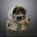 Spherical Hull Underwater Vehicle With Mechanical Components And Wheels For Exploration