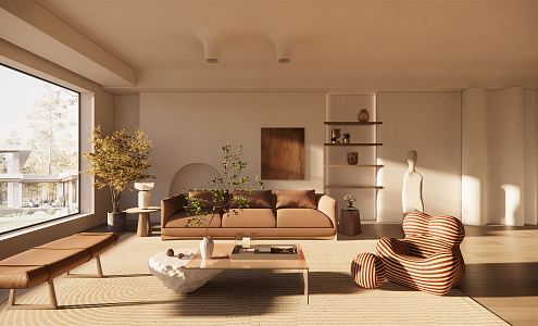 Quiet living room Home living room 3d model