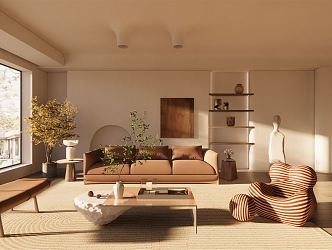 Quiet living room Home living room 3d model