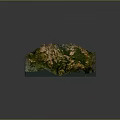 Natural Mountain Landscape Model Featuring Green Vegetation And Rocky Terrain