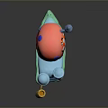 Snail Cartoon Snail Small Snail Reptile Cold Blooded Animal Reptile 3d model