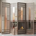 New Chinese Style Screen Partition 3d model
