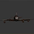 Rusted Abandoned Airplane Wreckage With Damaged Fuselage And Broken Wings