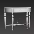 Classic Wooden Entryway Side Cabinet With Ornate Carved Legs And Drawer Design