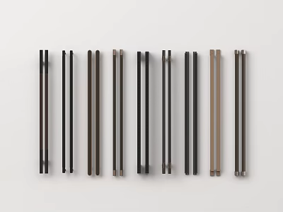 Modern handle cabinet metal 3d model