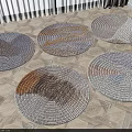 Round Rugs With Various Colorful Patterns And Woven Textures For Home Decor