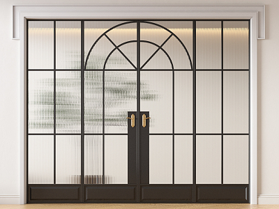 French glass door 3d model