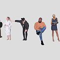 Many characters 3d model