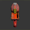 Red Vintage Scooter with Yellow Green Checkered Seat and Glossy Reflection on Dark Background