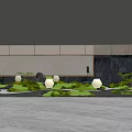 Garden Landscape Design With Winding Path Green Plants Stone Features And Lighting