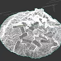 Broken Gray Floor Tiles Mixed With Gravel And Soil On Construction Site