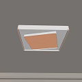 Modern Flush Mount Ceiling Light With Triangular Frame And Square White Light