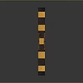 Yellow And Black Striped Speed Bump For Traffic Safety On Roads