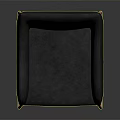 Modern Gray Upholstered Accent Chair with Armrests and Gold Metal Legs on Reflective Surface