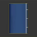 Blue Notebook With White Trim Smooth Cover For Daily Stationery Use