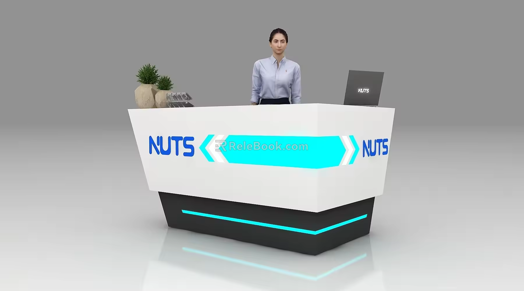 Reception Desk Front Desk Bar Desk Information Desk Bar Table Exhibition Front Desk 3d model