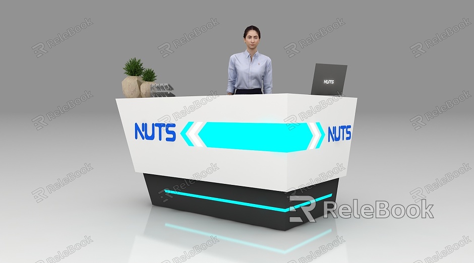 Reception Desk Front Desk Bar Desk Information Desk Bar Table Exhibition Front Desk model