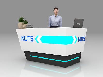 Reception Desk Front Desk Bar Desk Information Desk Bar Table Exhibition Front Desk model