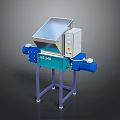 GSE 260 Industrial Shredder With Tilted Hopper Blue And Gray Body And Stable Stand