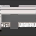 Subway Car Interior With White Seats Doors And Luggage Racks