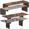 Elegant Dining Table Designs Featuring Wooden Marble Tops And Sturdy Metal Bases