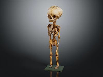 Human Skeleton Anatomical Model Displaying Organ Structure And Hair Follicle Features 3d model