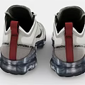 Nike VaporMax White Mesh Shoes With Black Logo And Transparent Air Cushion Sole