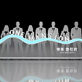 Estee Lauder And One Mansion Display Signs With Silhouette Figures