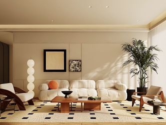 French Living Room 3d model