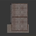 Modern Furniture Bed Frame With Metal Frame And Grid Design Surface