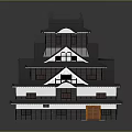 Traditional Ancient Multi tiered Wooden Building Featuring Classic Roof Design White Walls And Dark Tiles